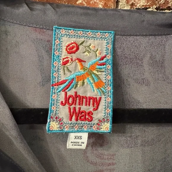 SOLD LIVE BUNDLE - Johnny Was Velvet Multicolor Floral Patchwork Velvet Tunic - Picture 3 of 5